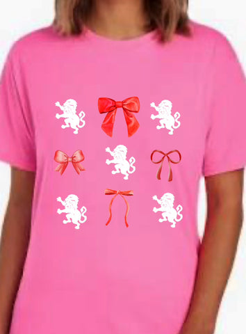 Lions & Bows Pink Spirit Shirt (VERY LIMITED SIZES and QUANTITY)