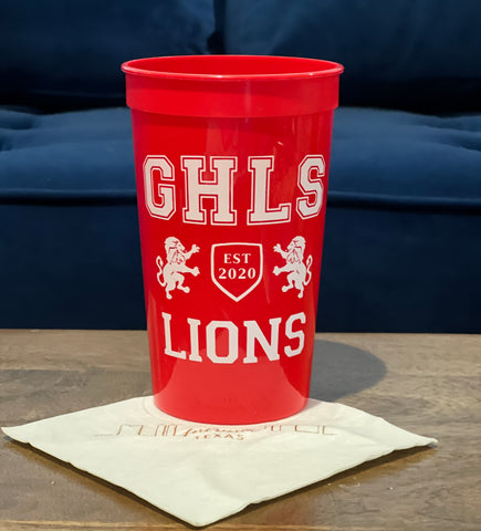 GHLS Red Stadium Cup 22 oz Dishwasher Safe